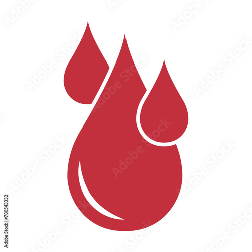 Red Droplets Glyph Style