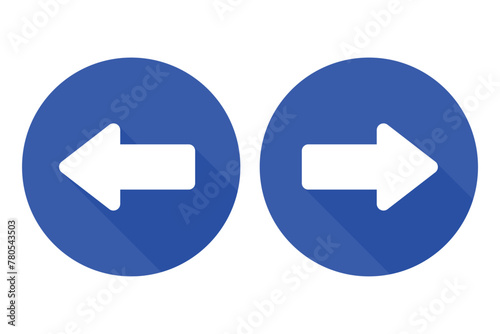 Right And Left Arrows Circles