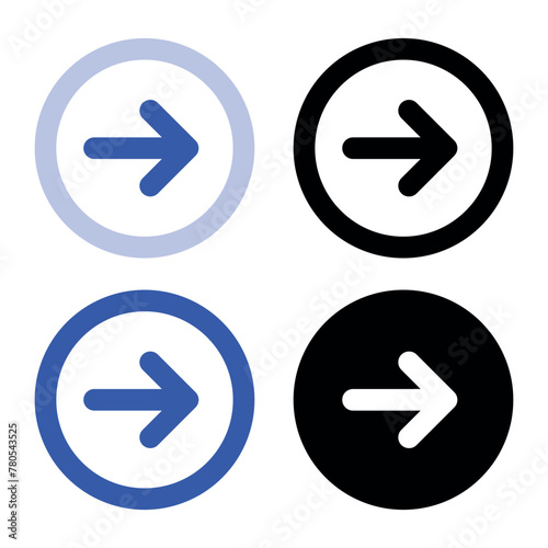 Right Arrow Circle Multiple Colours