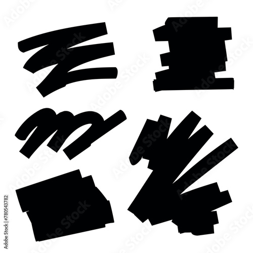 Scribble Set Thick Marker Style