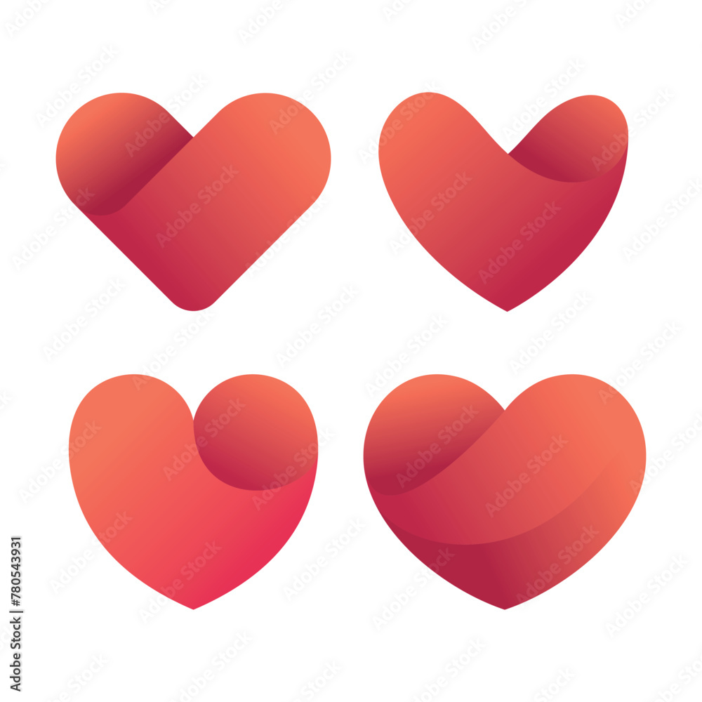 Set of Graidnet Hearts Set of Graidnet Hearts