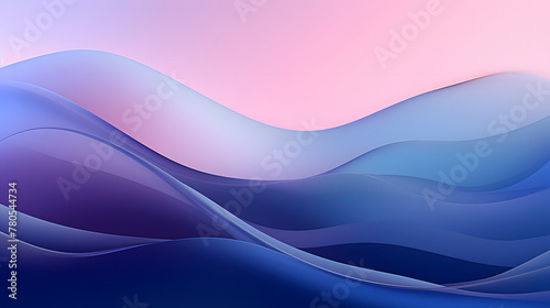 Digital purple and blue mountains wave abstract graphic poster web page PPT background