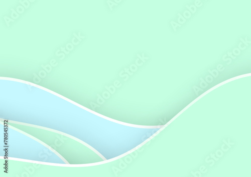 明るい抽象図形ウェーブ背景