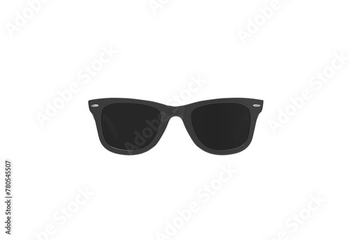 sunglass front view without shadow 3d render