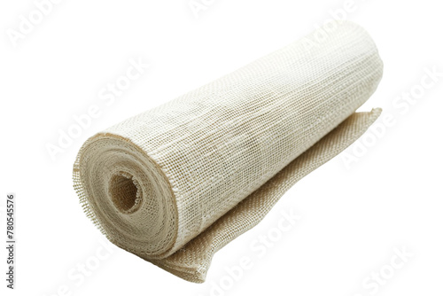 Industrial Fabric Roll On Transparent Background.