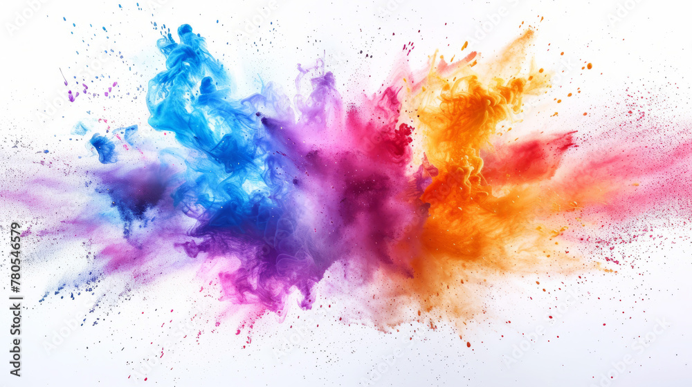 Vibrant color explosion concept with dynamic mix of paint and artistic creativity