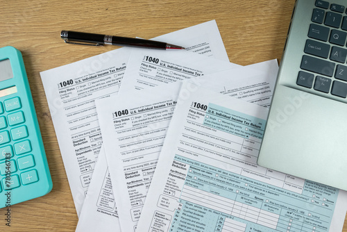 Tax form 1040 U.S. Individual Income Tax Return.