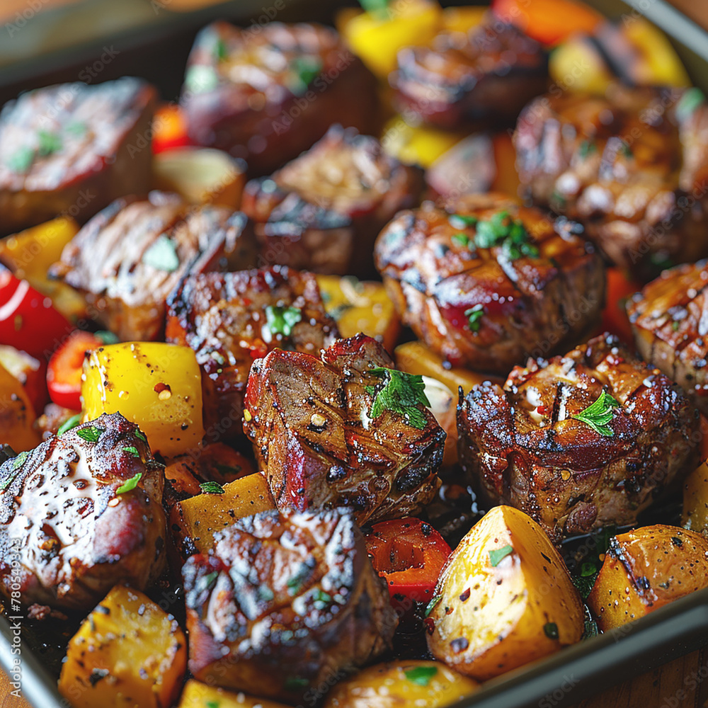 Hawaiian sheet pan chicken. Food with a tropical twist Hawaiian sheet pan chicken. Food with a tropical twist