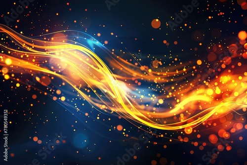 Abstract vector background with fire sparks effect 