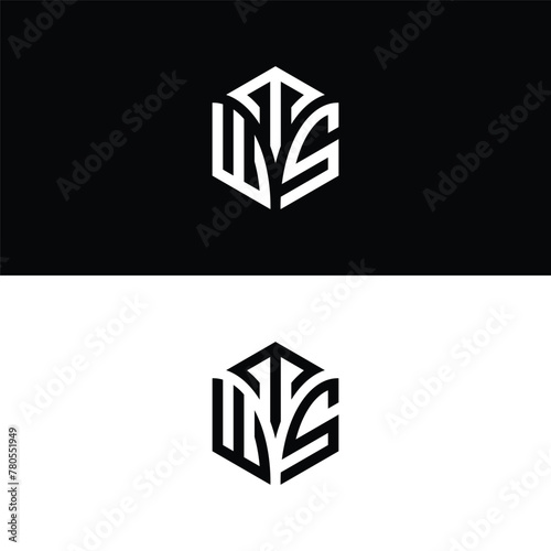 Initial letter TWS hexagon logo design, flourish, develop, natural, luxury, simple, finance logo, real estate.