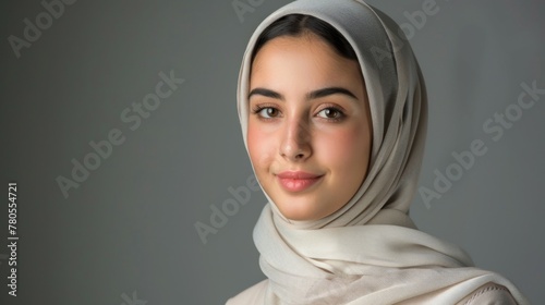 Emirati woman in hijab portrait displaying beauty, culture, and traditional Arab elegance