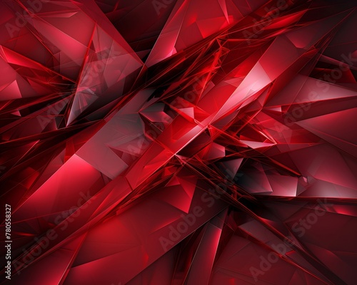 Jagged edges created by sharp, red lines, abstract  , background
