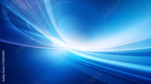 Digital blue glowing vortex lines waves abstract graphic poster web page PPT background