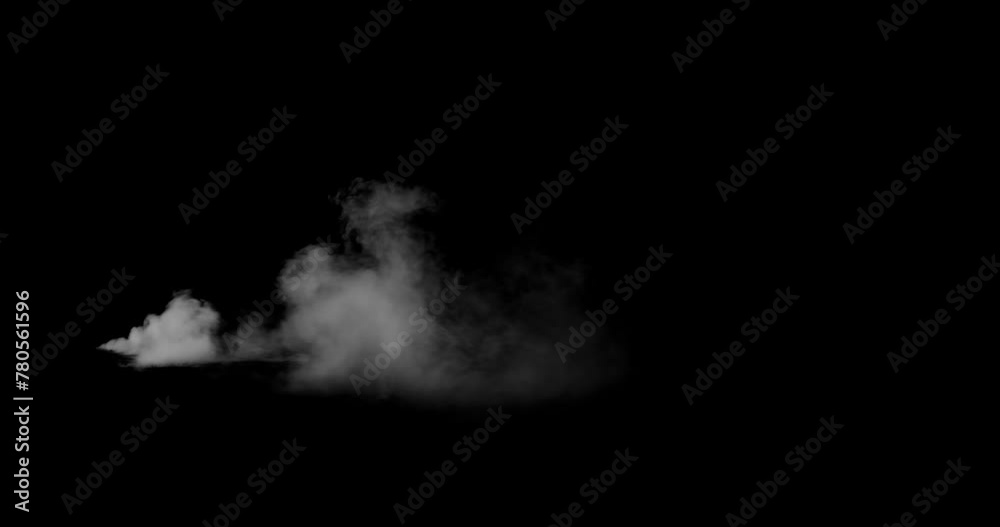 wind blowing smoke small in 4k