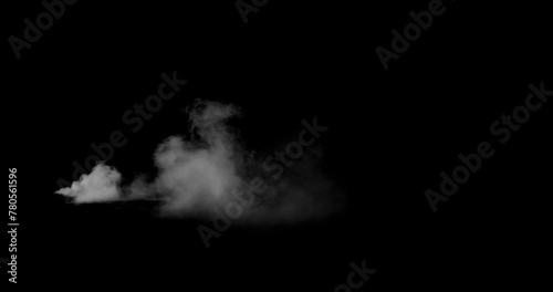 wind blowing smoke small in 4k