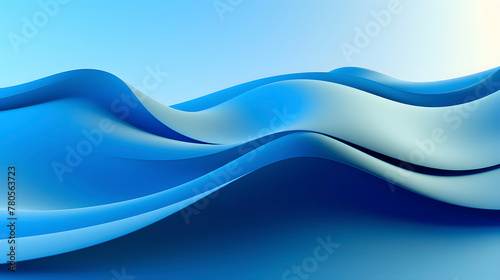 Digital blue mountains waves abstract graphic poster web page PPT background