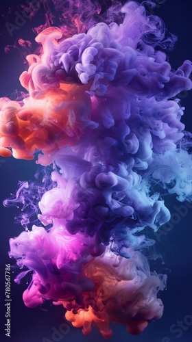 A close up of a colorful cloud in the air, AI
