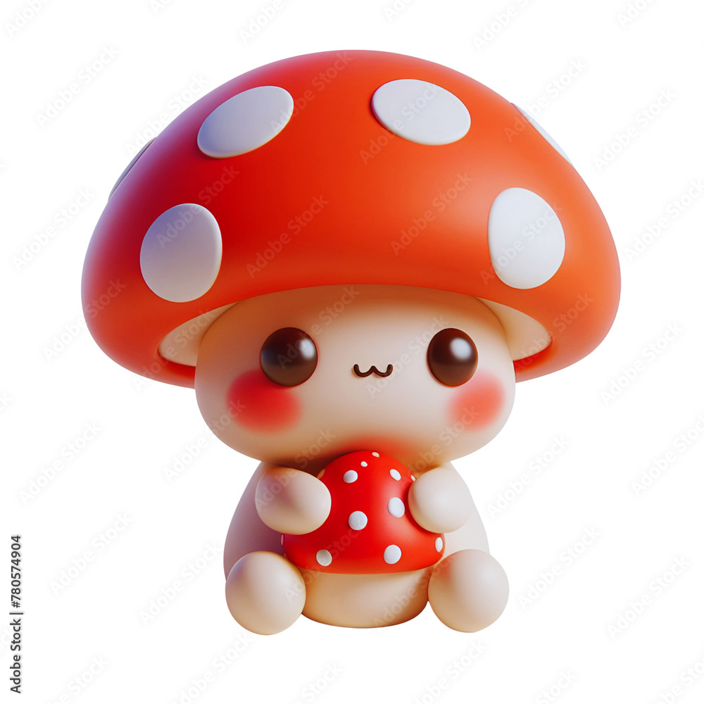 Fototapeta premium Cute mushroom illustration