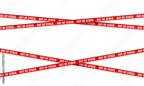 Out of stock tape background pattern photo