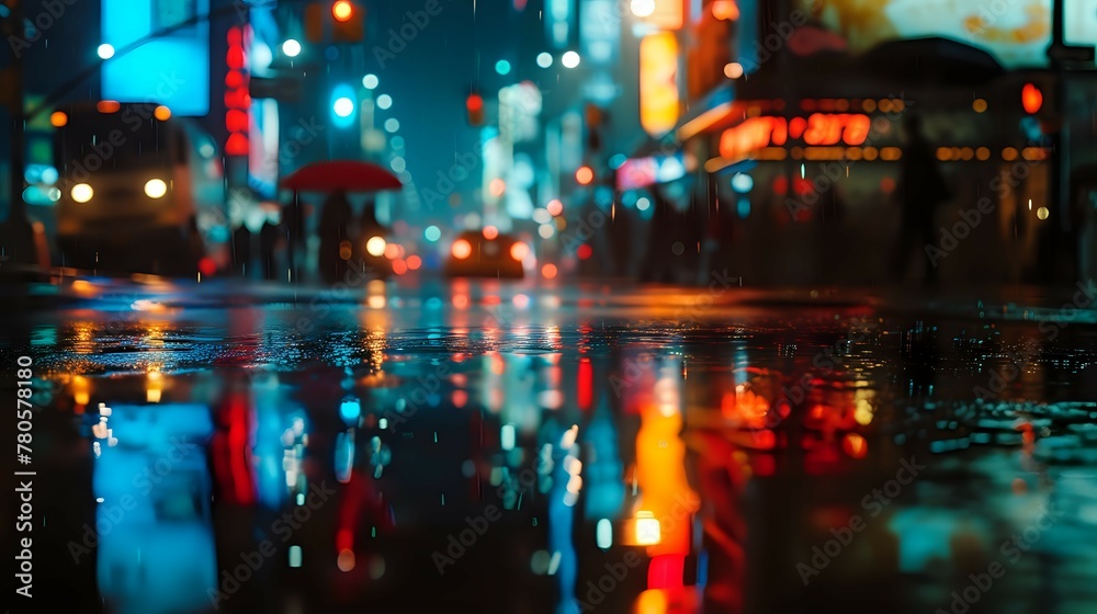 Obraz premium Electric Nights in Urban Twilight./n