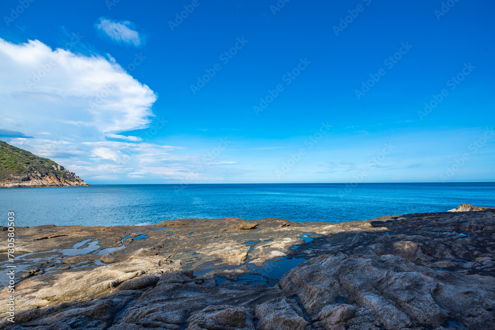 Coastal scenery of Niuchewan, Sanya, Hainan, China Coastal scenery of Niuchewan, Sanya, Hainan, China