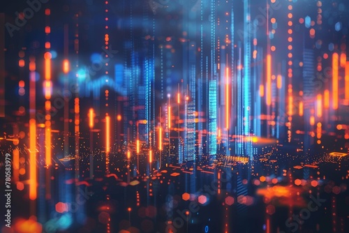 Digital Code Flow in Neon Matrix for Tech Backgrounds - 55 characters