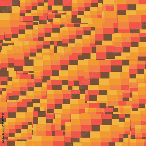 Warm mixed colors geometric abstract pattern © danflcreativo