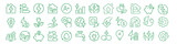 Line icons about energy efficiency and saving. Sustainable development. Thin line icon set. linear variety vectors. Vector Illustration
