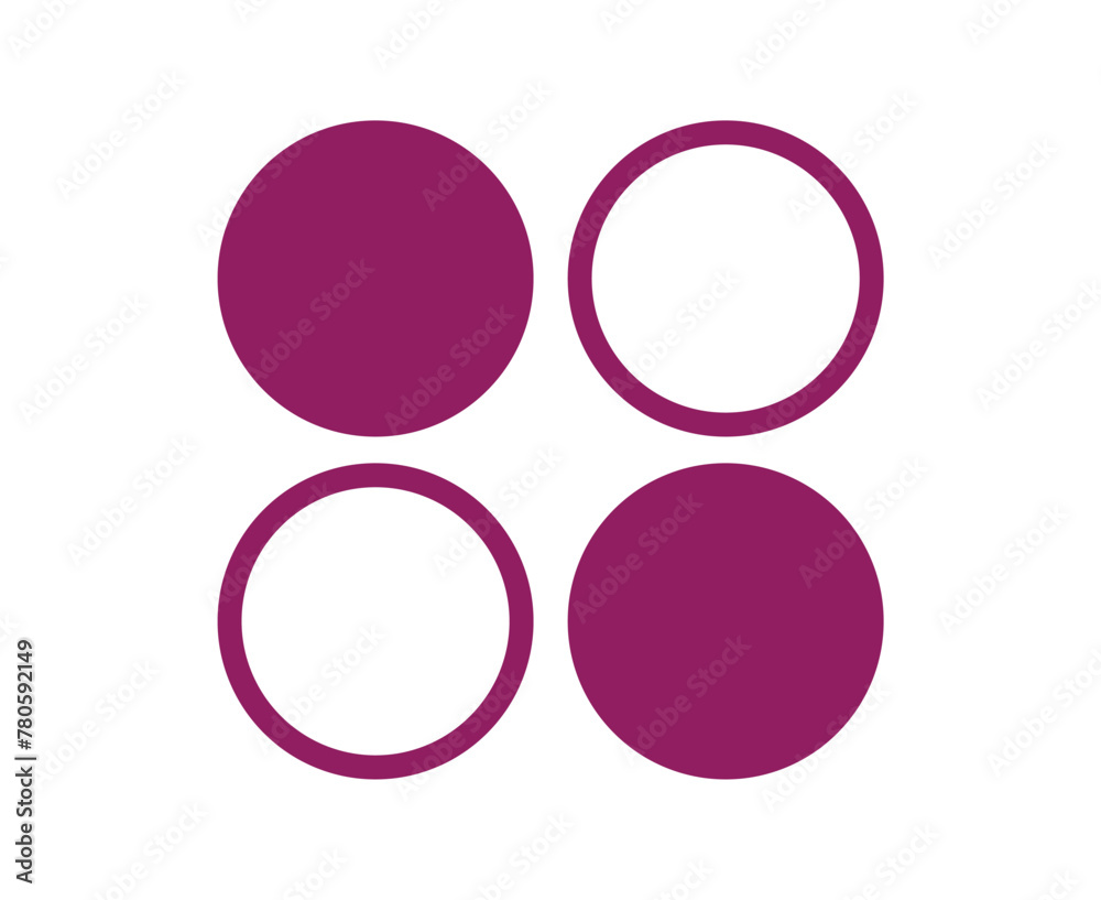 Circle Shape And Outline Stroke Collection Symbol Purple Element Vector Graphic Design Illustration Circle Shape And Outline Stroke Collection Symbol Purple Element Vector Graphic Design Illustration