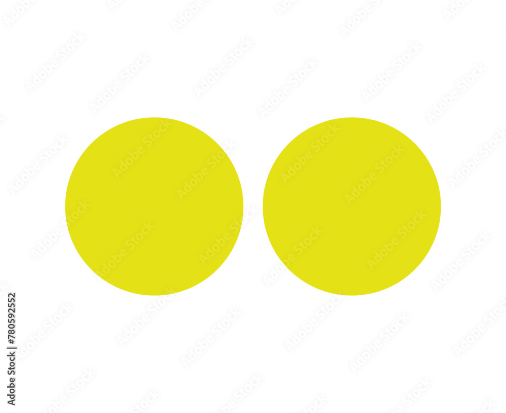 Circle Shape Symbol Yellow Element Vector Graphic Design Illustration