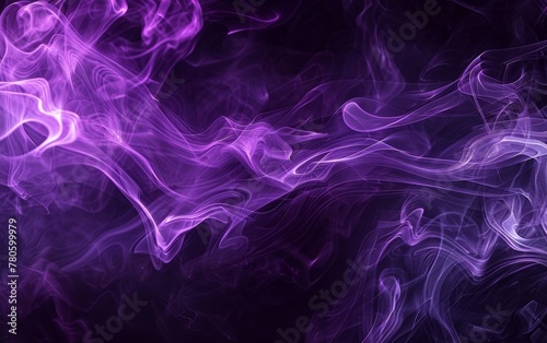 Mystic purple smoke unfurls against a dark backdrop, suggesting an otherworldly presence and abstract beauty.