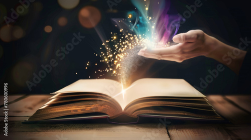 Magic coming out of a opened book © bornmedia