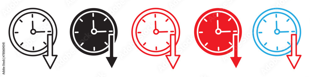 Efficient Time Management Icon for Shortened Office Hours Efficient Time Management Icon for Shortened Office Hours