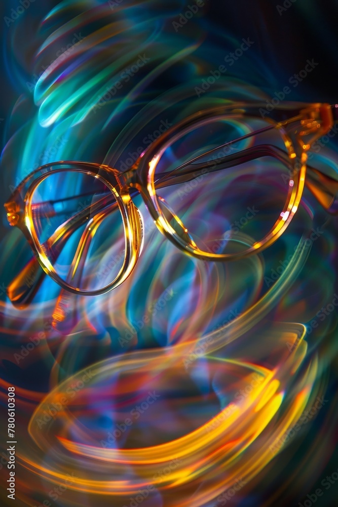 Eyeglasses warping, frames twisting in the visual heat distortion