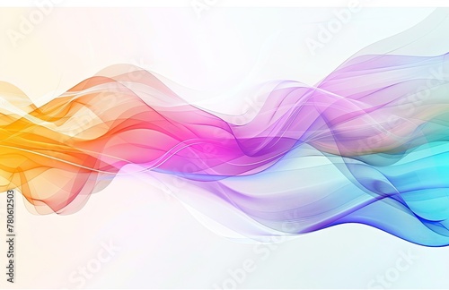 Colorful background with a rainbow color gradient and white space for text © Miyanto