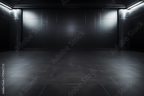 暗黒のキャンバス：無限の可能性を秘めた黒いスタジオ,Dark Canvas: A black studio with unlimited possibilities,Generative AI © lime