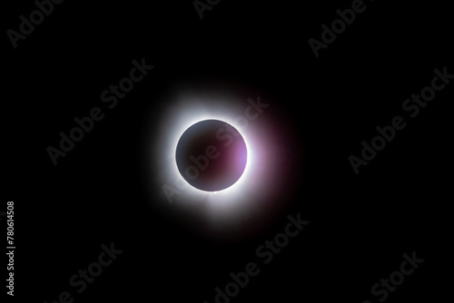 Solar eclipse in totality April 8  2024 Indianapolis IN USA