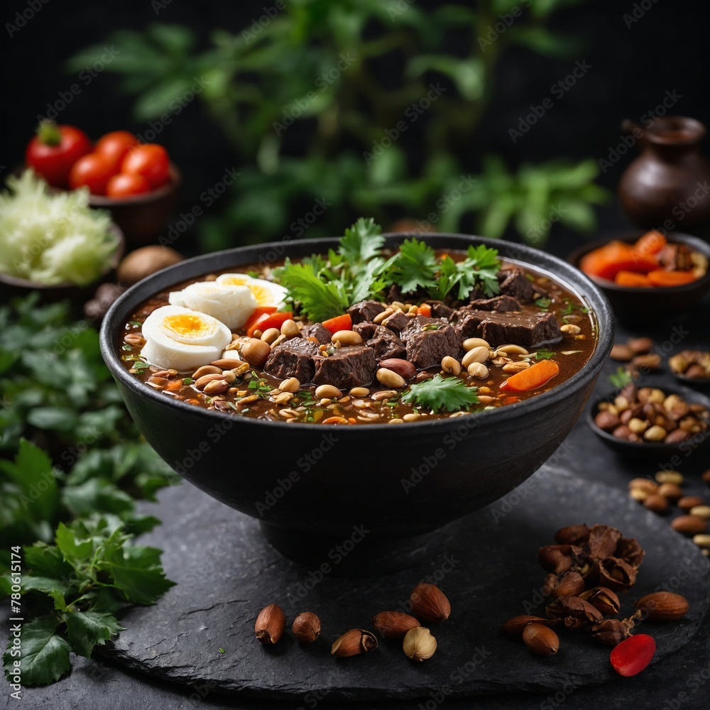 Rawon - Beef black soup flavored with keluak nuts