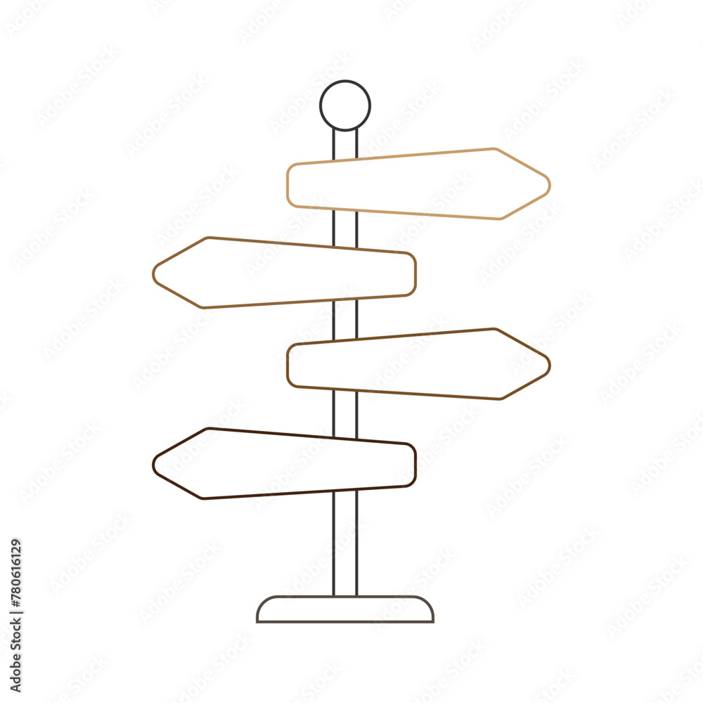 Sign post liner style icon vector, sign post vector outline icon isolated on white background. Direction board simple line vector icon. Vector illustration. Eps file 191. Sign post liner style icon vector, sign post vector outline icon isolated on white background. Direction board simple line vector icon. Vector illustration. Eps file 191.