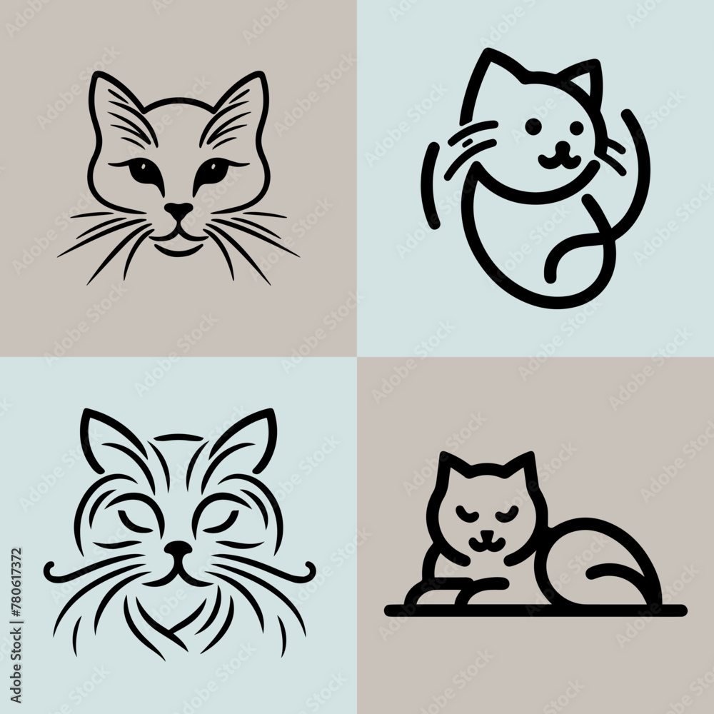Cat Icon Illustration for Cat Logo