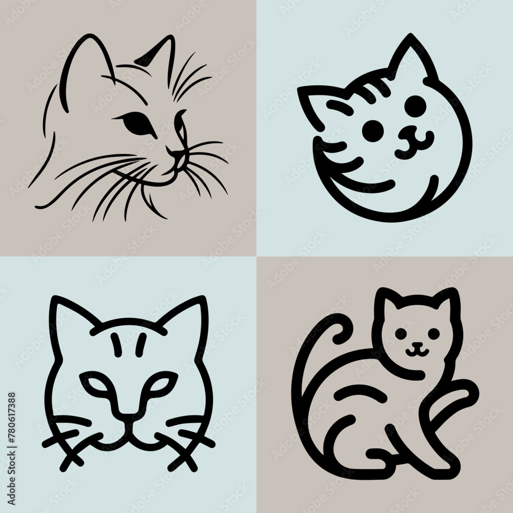 Cat Icon Illustration for Cat Logo