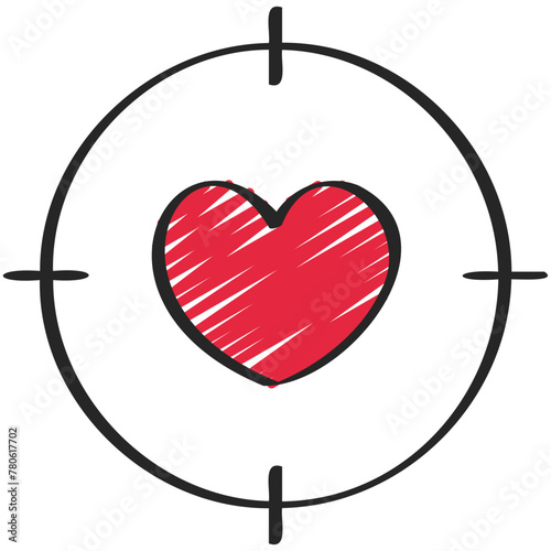 Tracking Love Heart Icon