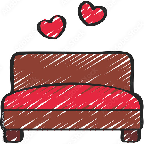 Love Double Bed Icon