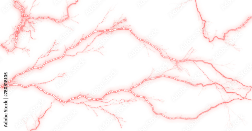 Red lighting bolt on white background, PNG Stock Illustration | Adobe Stock