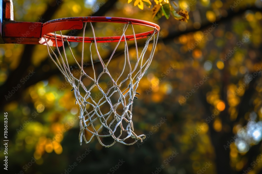 basketball hoop. Beautiful simple AI generated image in 4K, unique.