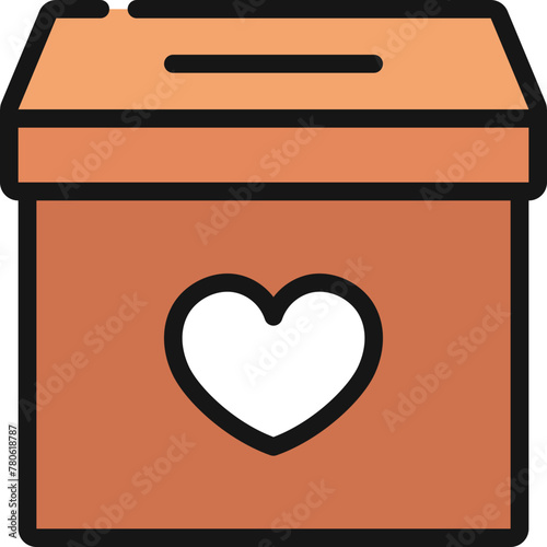 Charity Donation Box Icon