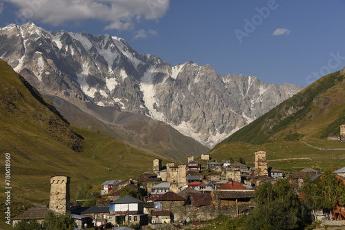 Ushguli village, UNESCO World Heritage Site, Svaneti, Caucasus, Georgia photo