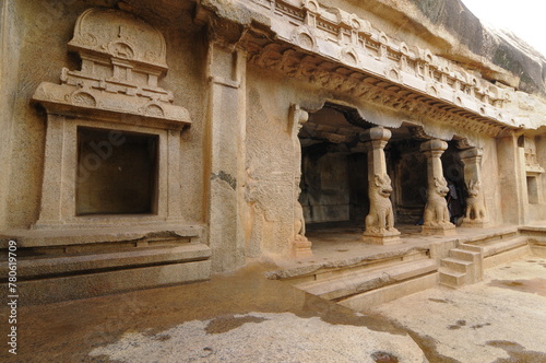 Ramanuja Mandapam, rock carved temple, Mahabalipuram, UNESCO World Heritage Site, Tamil Nadu, India photo