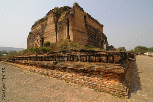 Uncompleted pagoda of Mingun, near Mandalay, Sagaing District, Myanmar photo