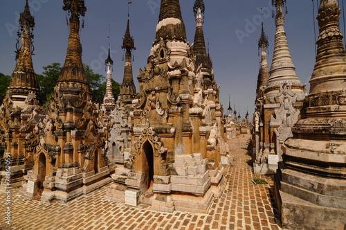 The pagodas of Kakku, Shan State, Myanmar photo